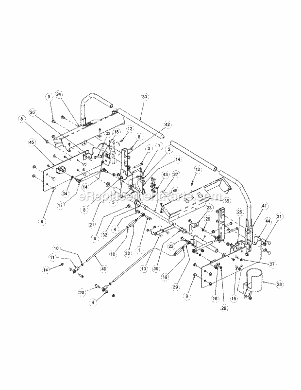 Control Assembly Diagram and Parts List for M54-KW 53DB5DBW750 Cub Cadet Sprayer